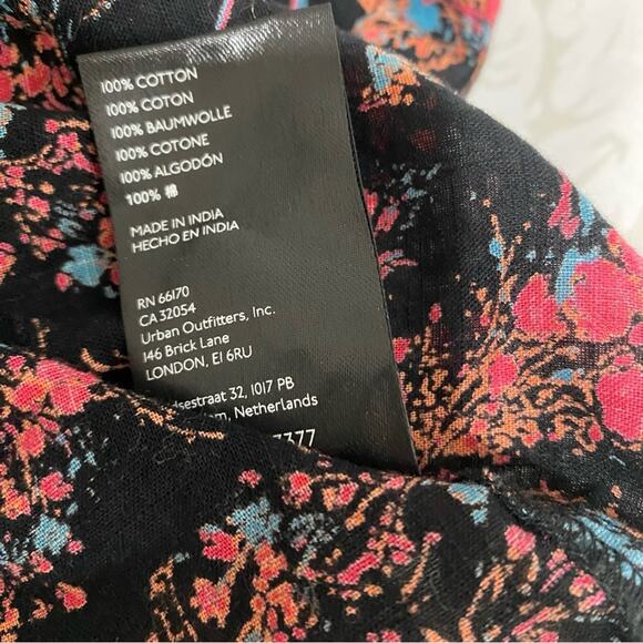 Free People Monica Crop Top in Black Floral Noir XS - Picture 5 of 10